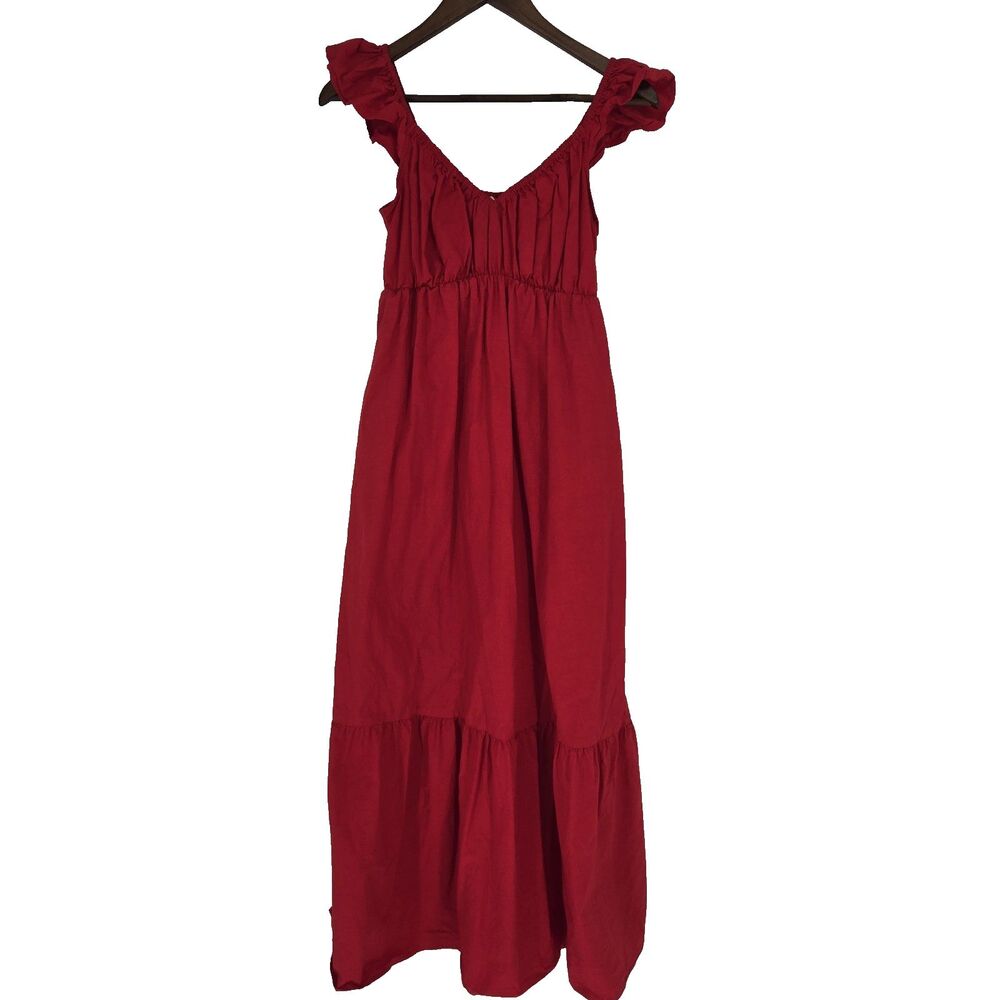 Universal Thread Red A Line Maxi Dress Sweetheart Neck XS